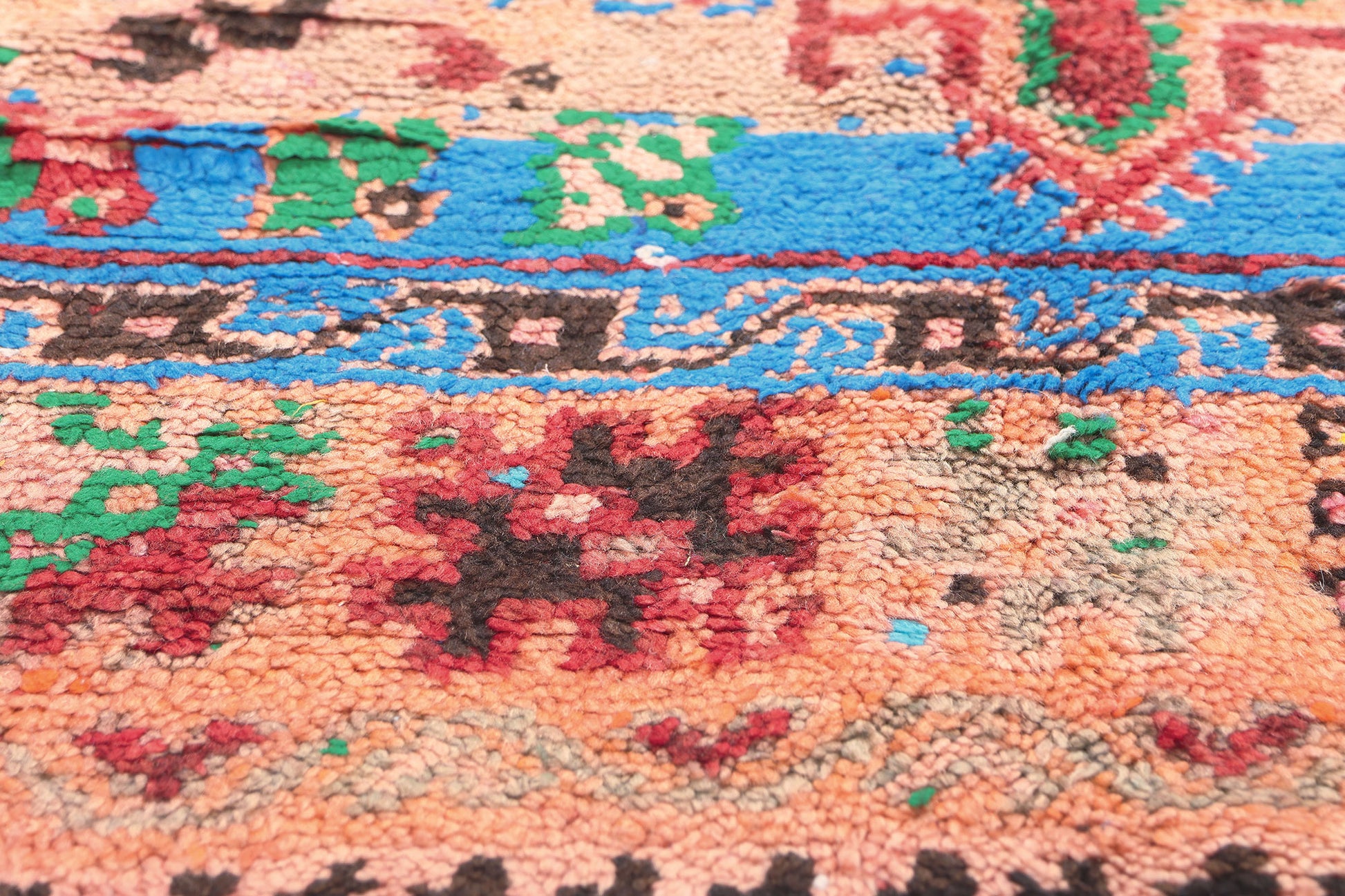 5 x 7 Vintage Orange Boujad Moroccan Rug 20891