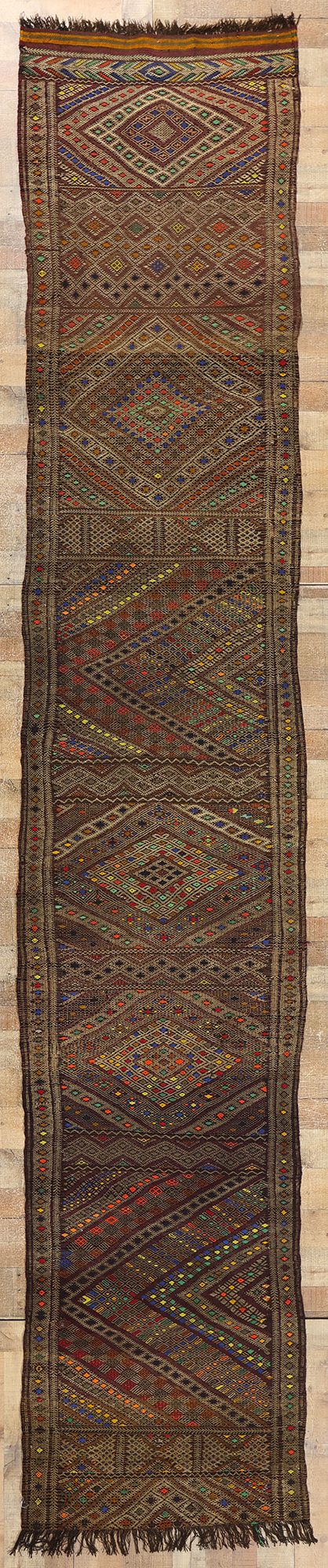 3 x 16 Vintage Zemmour Moroccan Kilim Rug 21845