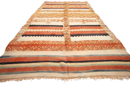 5 x 13 Vintage Taznakht Moroccan Kilim Rug 74464
