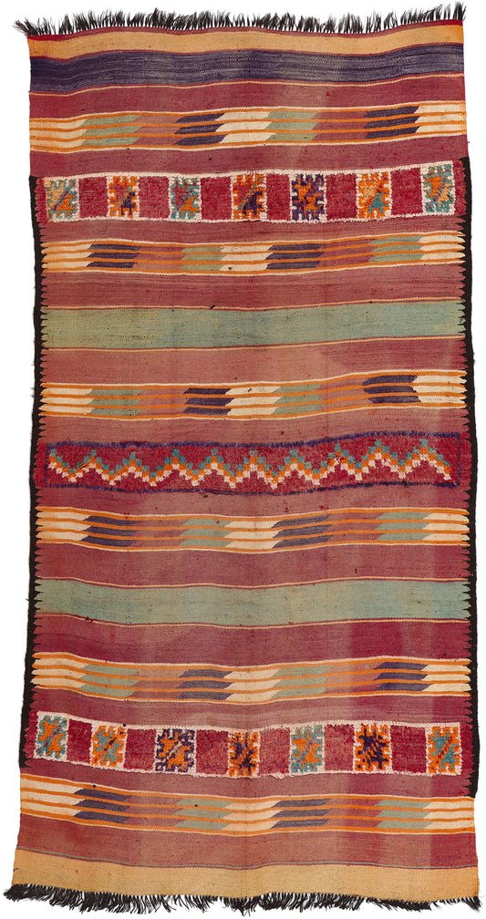 6 x 12 Vintage Taznakht Moroccan Kilim Rug 20420