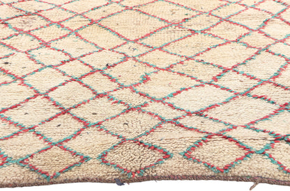 3 x 6 Vintage Boucherouite Moroccan Rag Rug 74819