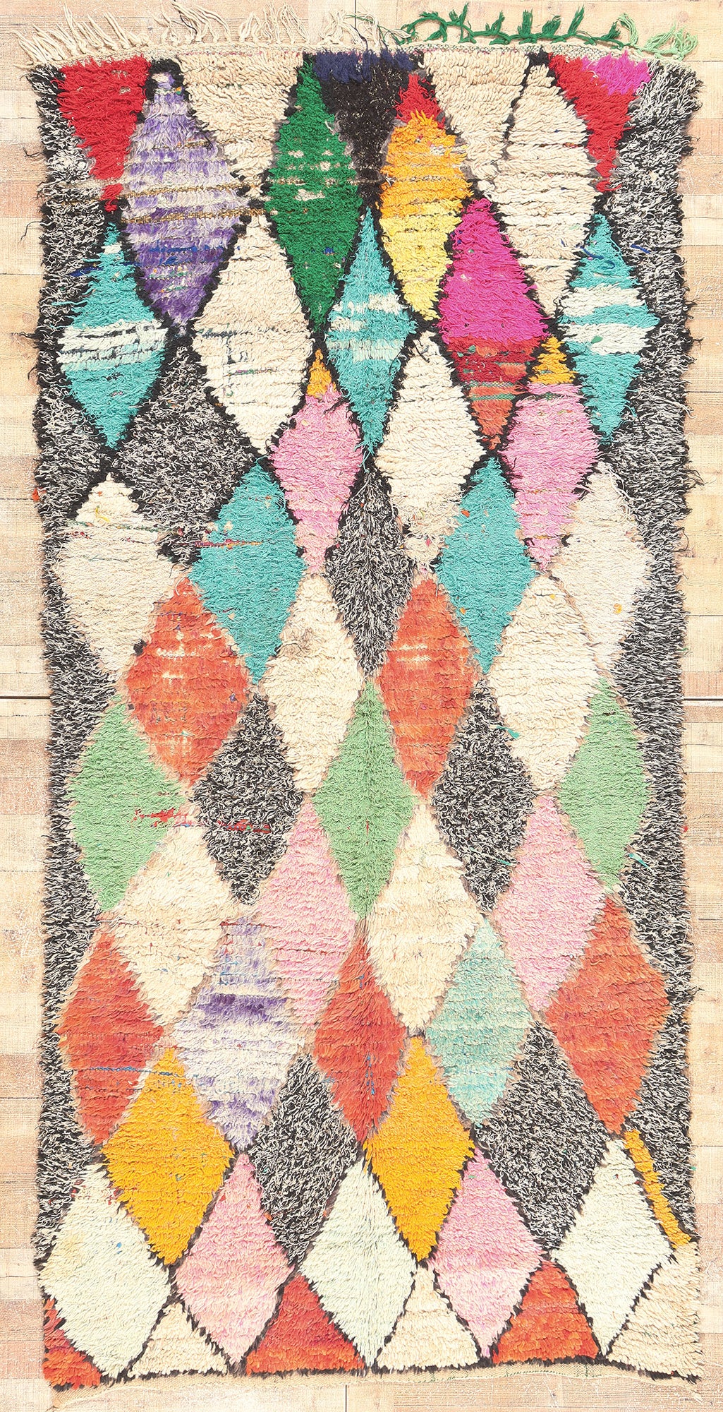 5 x 10 Vintage Boucherouite Moroccan Rag Rug 20475