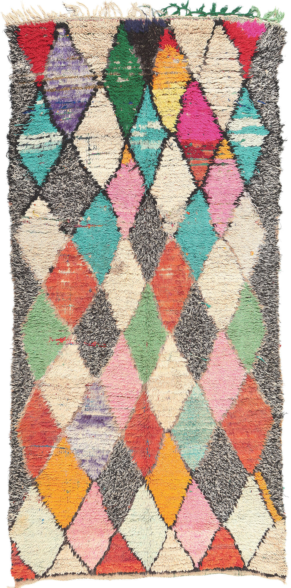 5 x 10 Vintage Boucherouite Moroccan Rag Rug 20475
