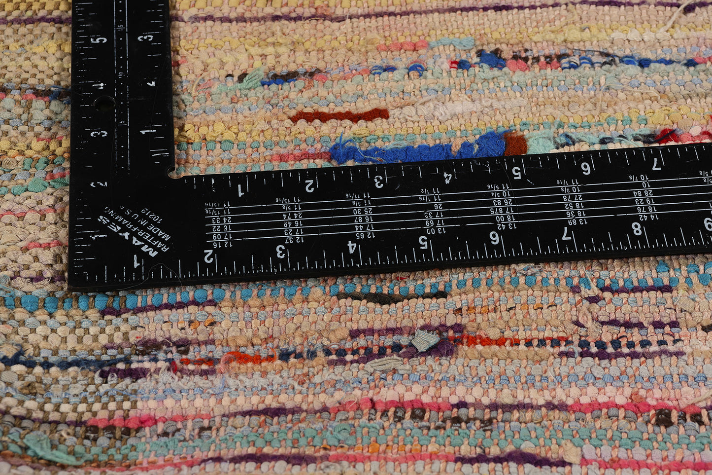 5 x 8 Vintage Checkered Boujad Moroccan Rag Rug 21816
