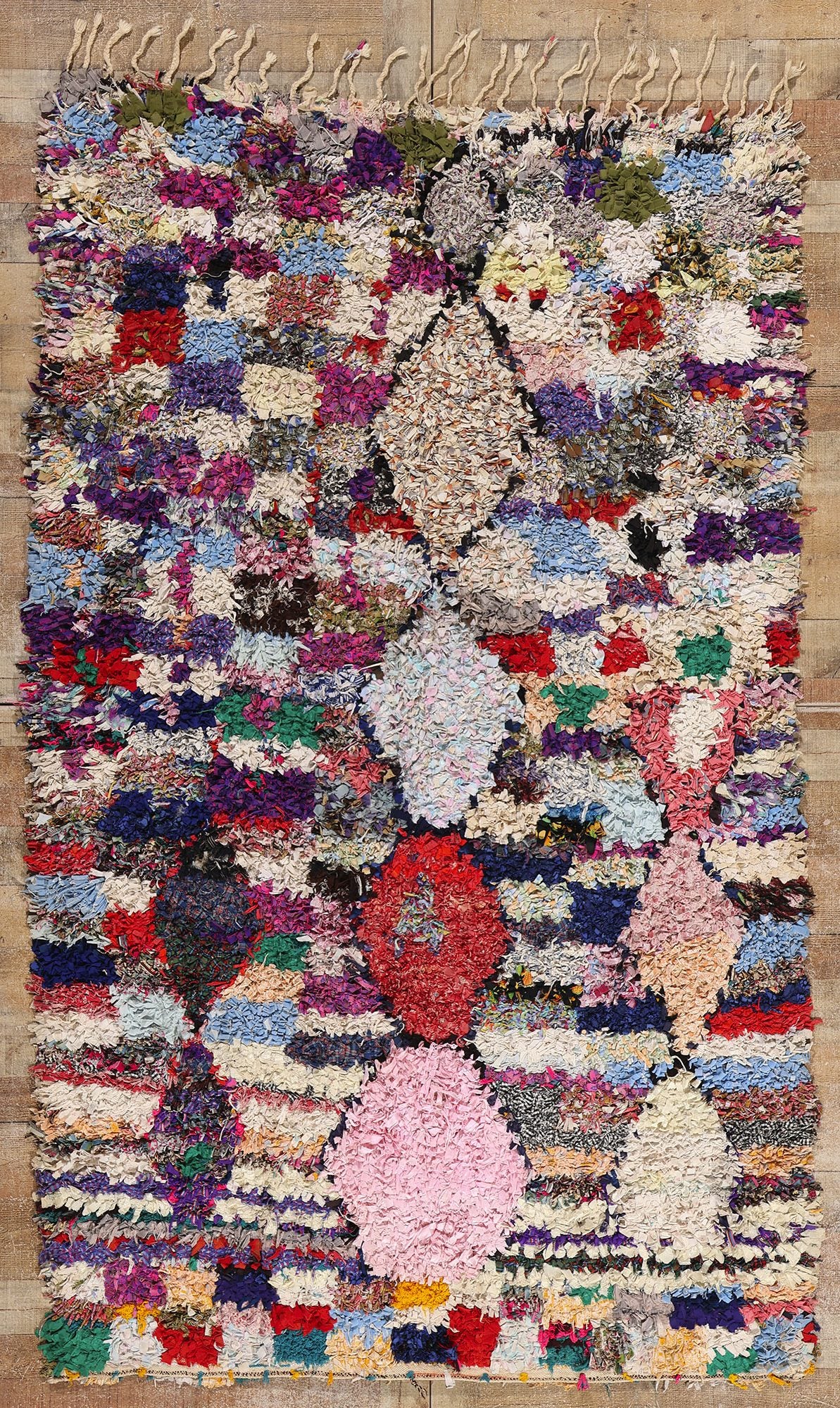 5 x 9 Vintage Boujad Moroccan Rag Rug 21786