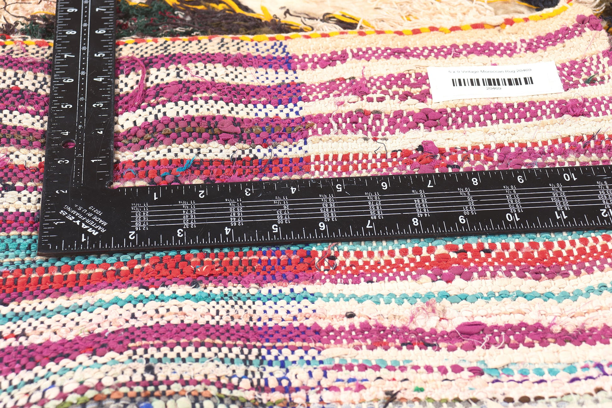 5 x 9 Vintage Boujad Moroccan Rag Rug 20469