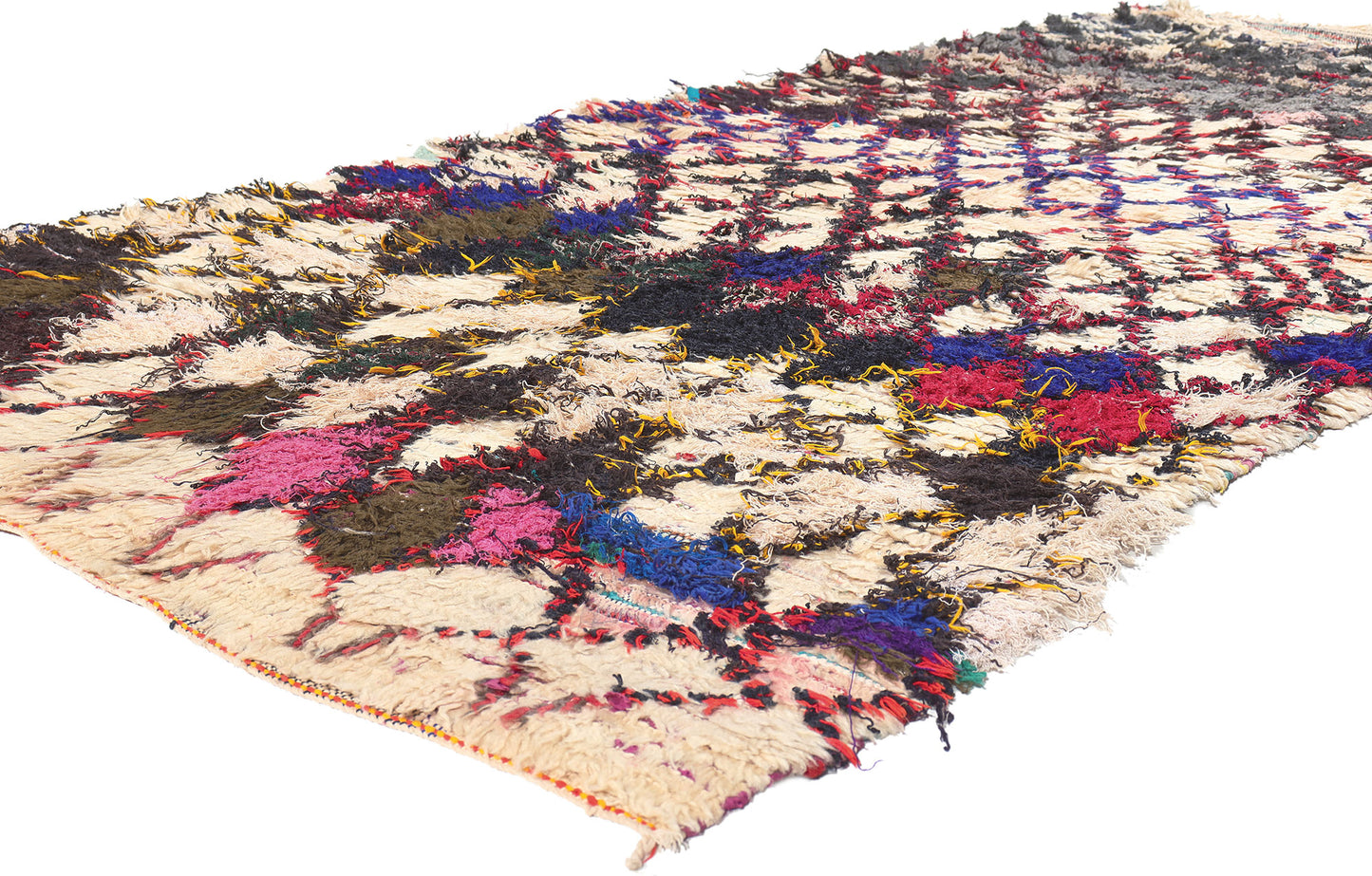 5 x 9 Vintage Boujad Moroccan Rag Rug 20469