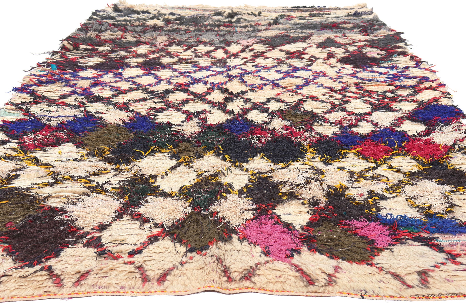 5 x 9 Vintage Boujad Moroccan Rag Rug 20469