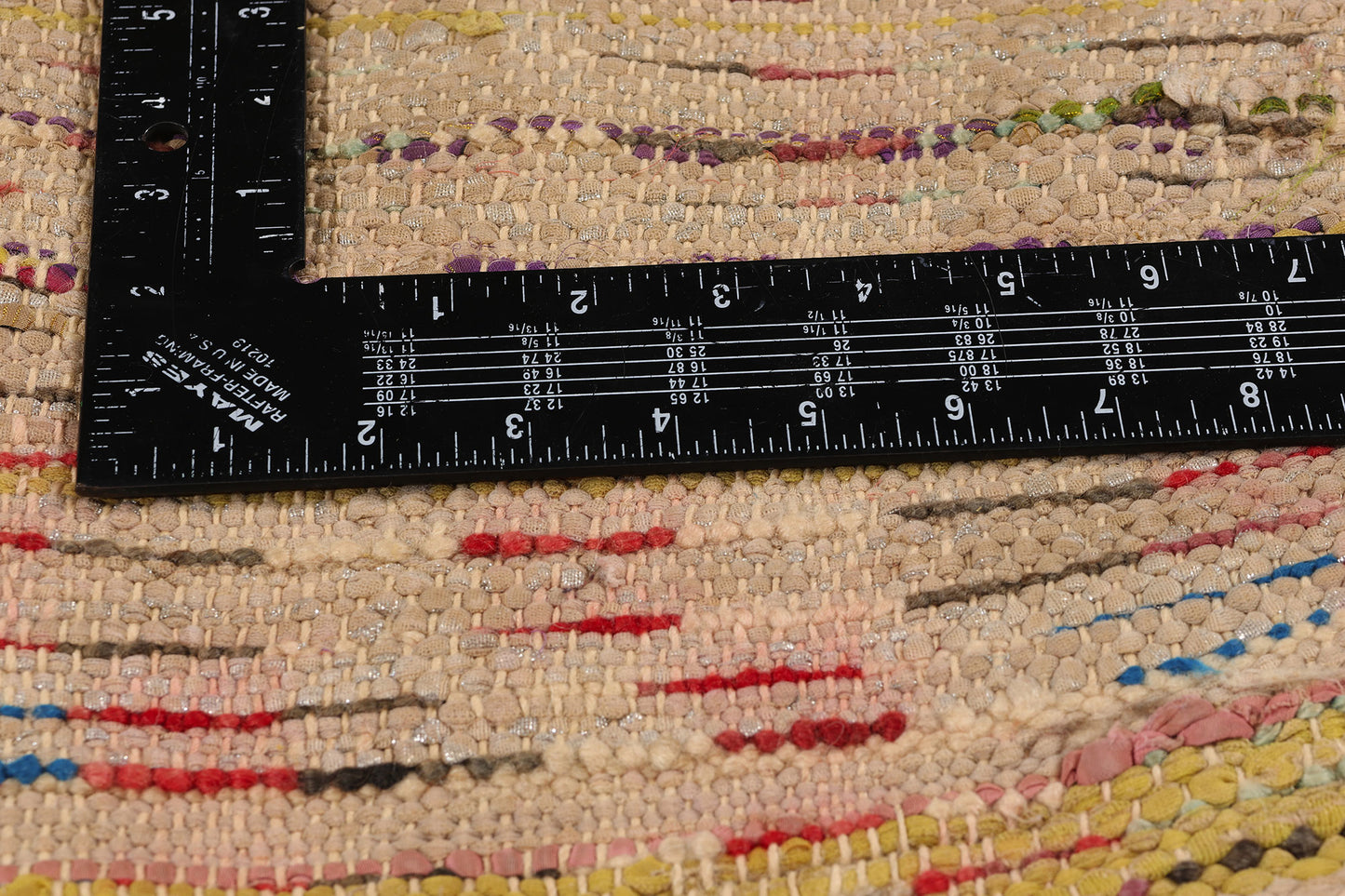 6 x 8 Vintage Checkered Boujad Moroccan Rag Rug 21793