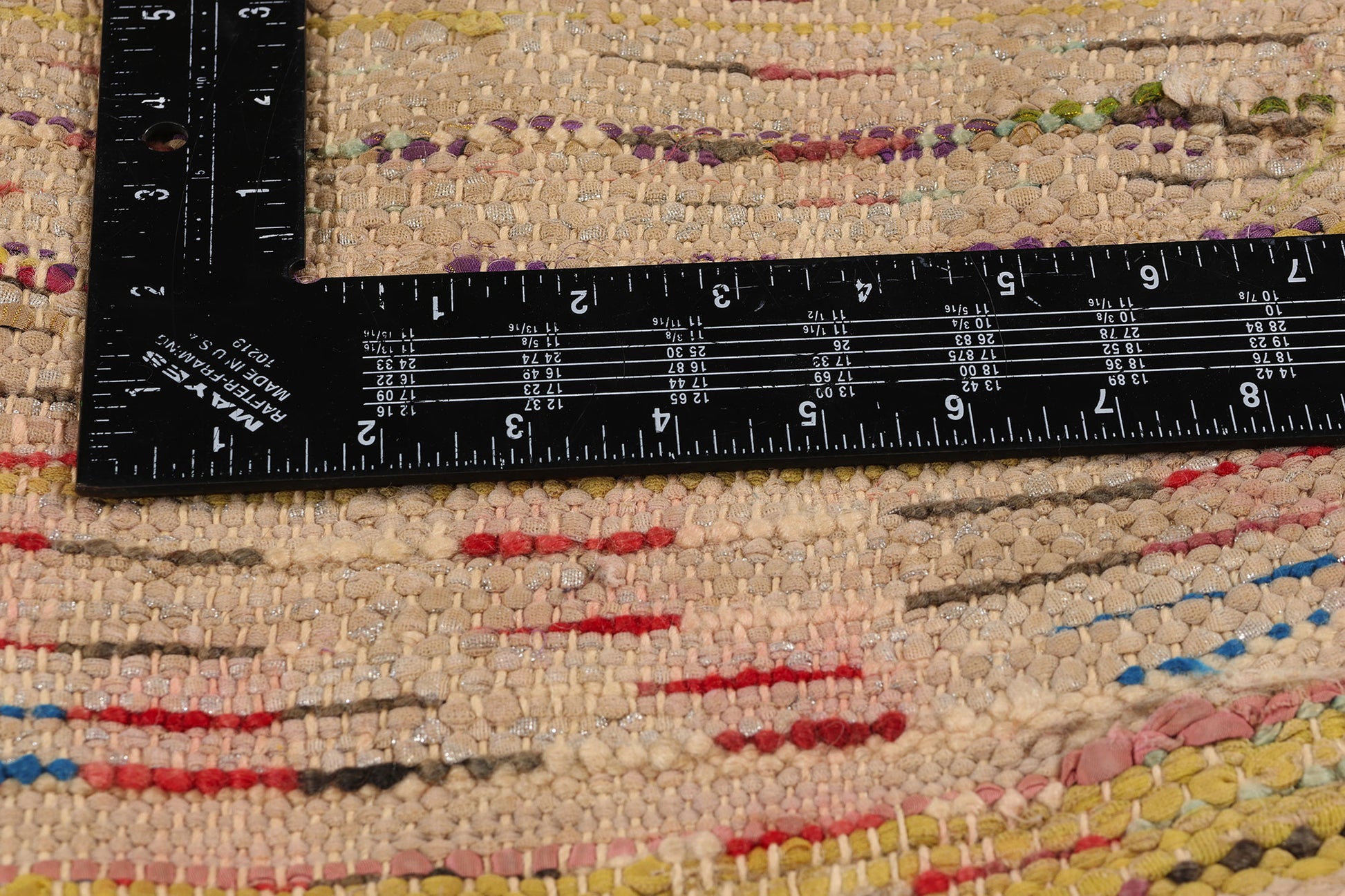 6 x 8 Vintage Checkered Boujad Moroccan Rag Rug 21793