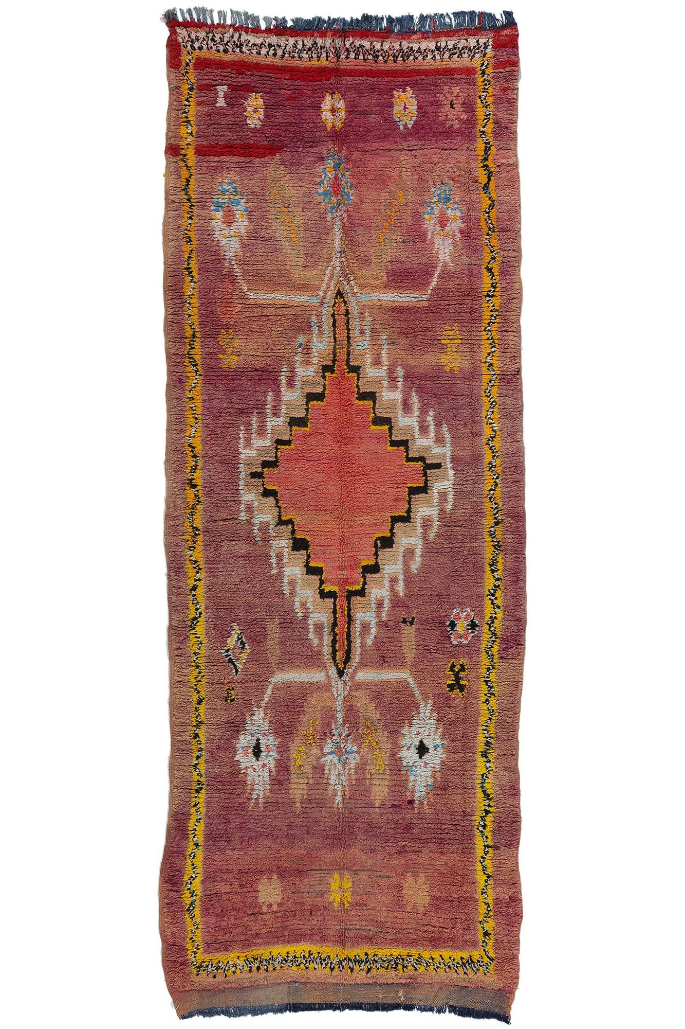 4 x 12 Vintage Purple Boujad Moroccan Rug 21819
