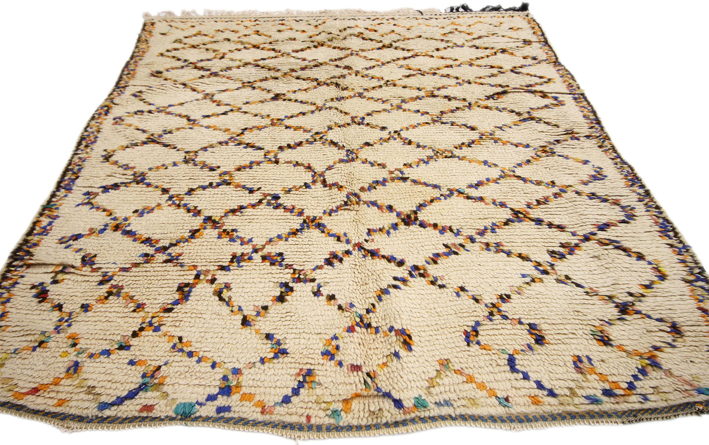 4 x 5 Vintage Moroccan Azilal Rug 74545