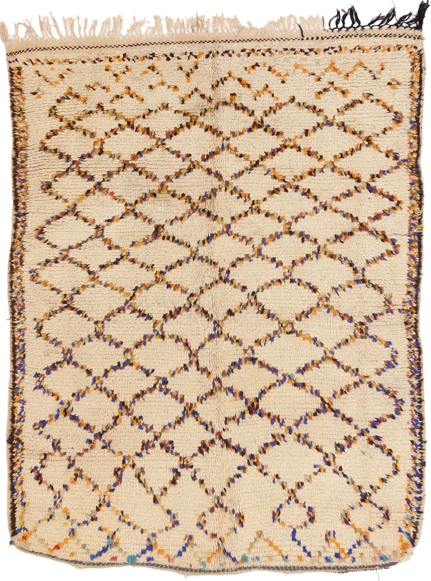 4 x 5 Vintage Moroccan Azilal Rug 74545