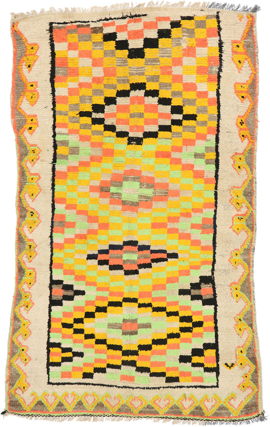 4 x 7 Vintage Boujad Moroccan Rug 20574