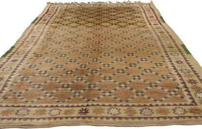 5 x 10 Vintage Brown Taznakht Moroccan Rug 21757