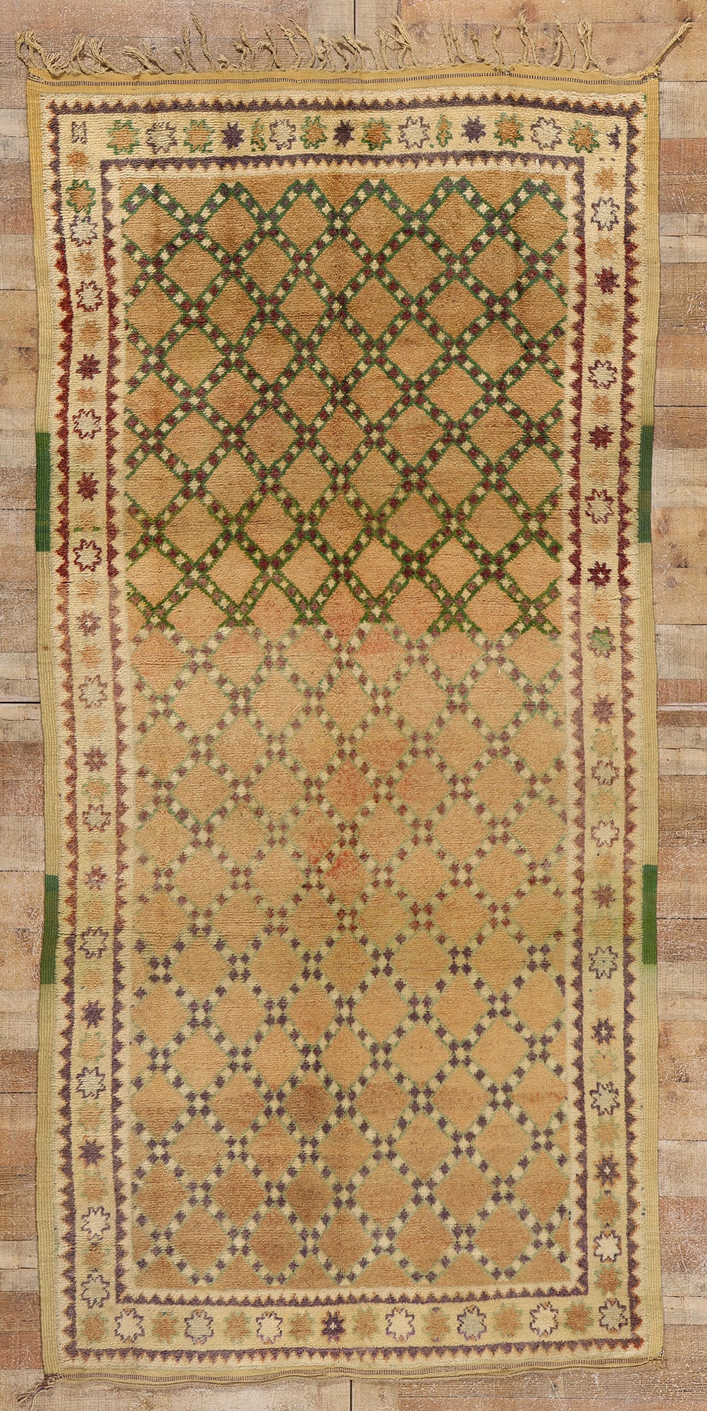 5 x 10 Vintage Brown Taznakht Moroccan Rug 21757