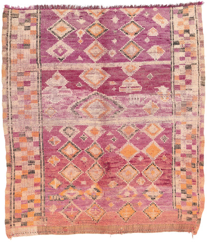 5 x 6 Vintage Boujad Moroccan Rug 20479