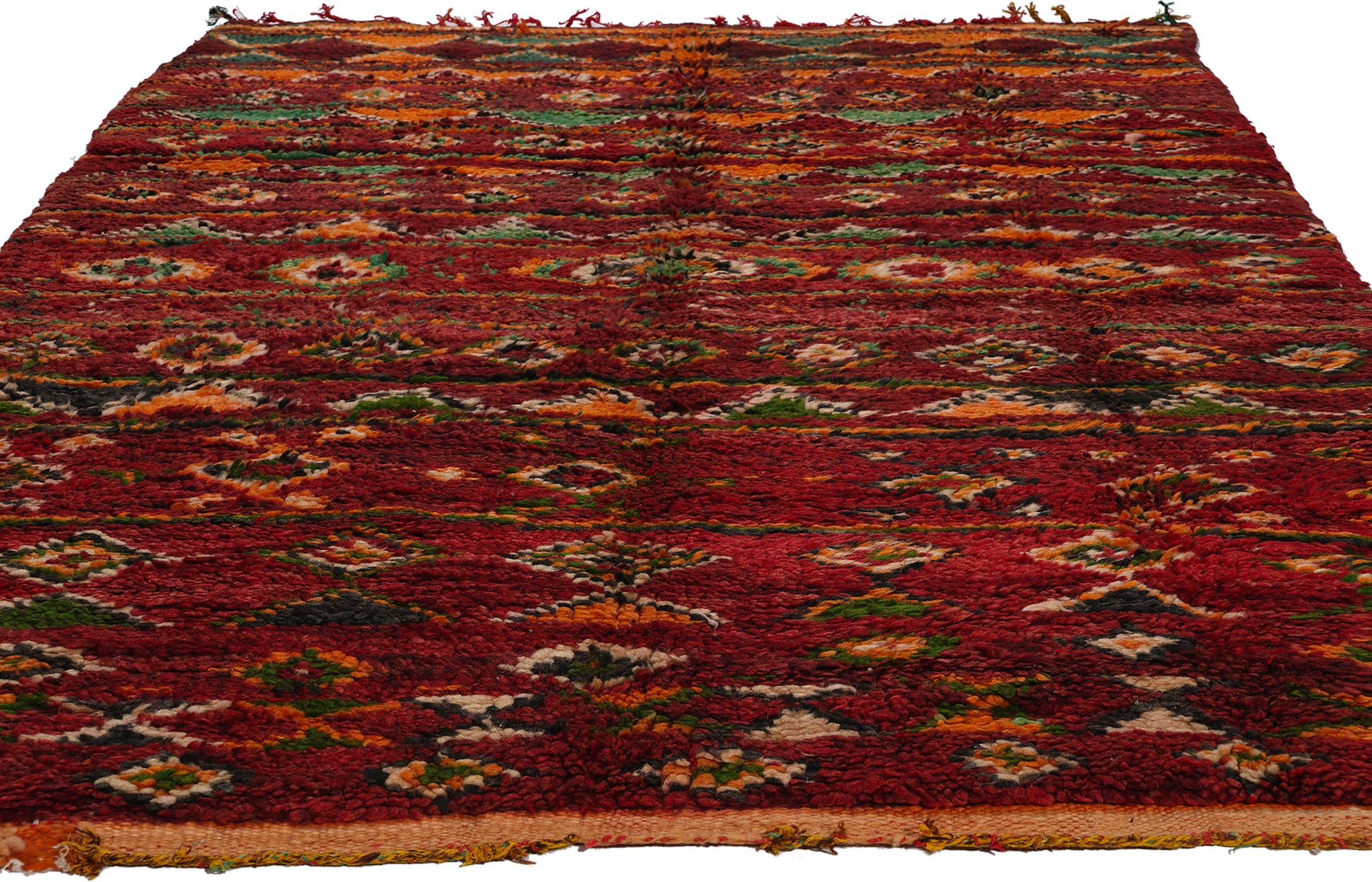 5 x 8 Vintage Red Boujad Moroccan Rug 21754