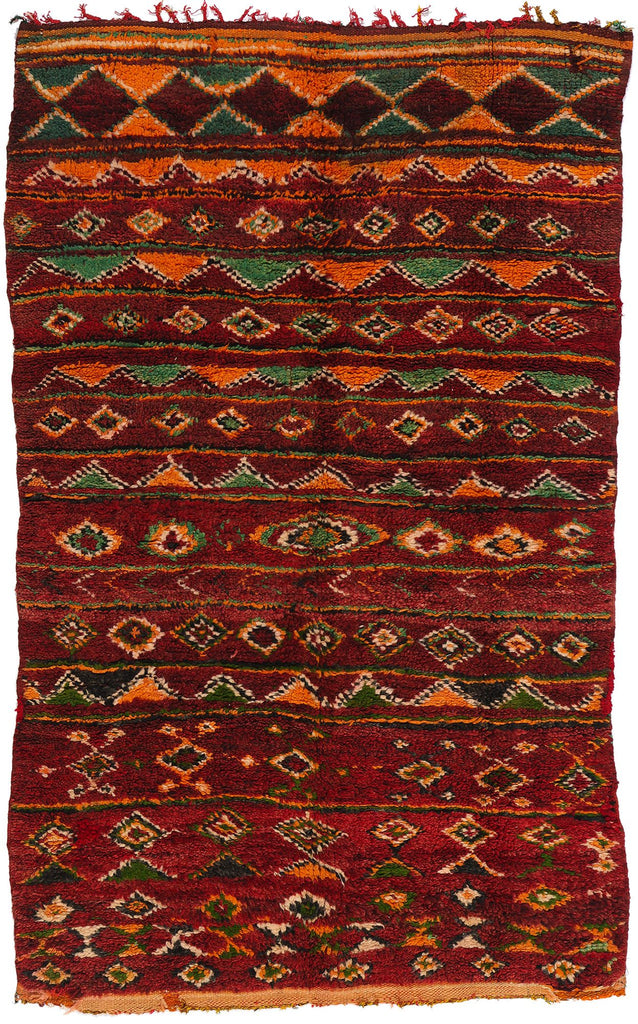 5 x 8 Vintage Red Boujad Moroccan Rug 21754