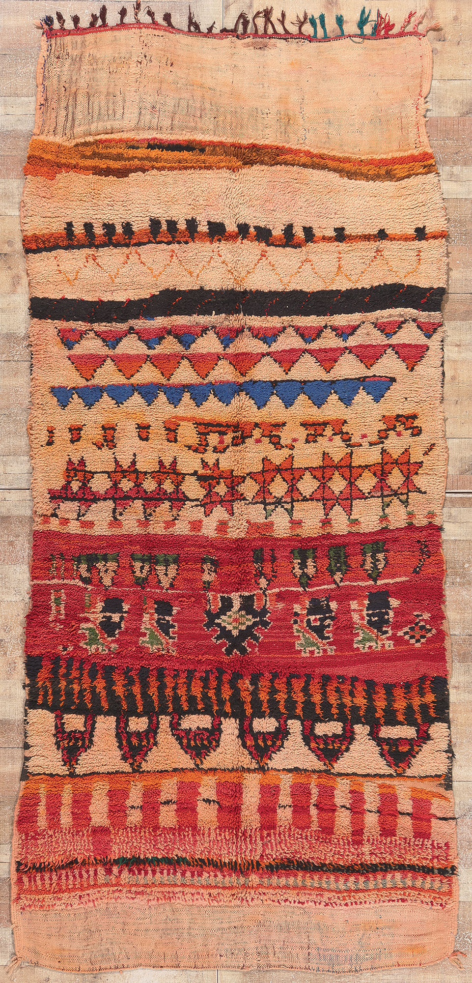 5 x 9 Vintage Orange Boujad Moroccan Rug 20294