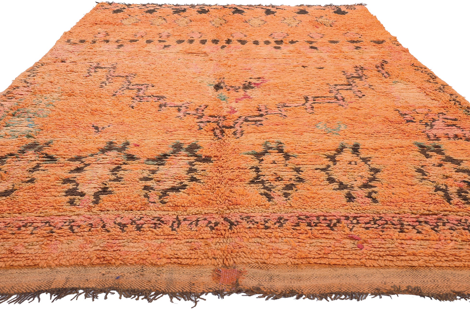 6 x 11 Vintage Orange Talsint Moroccan Rug 21000