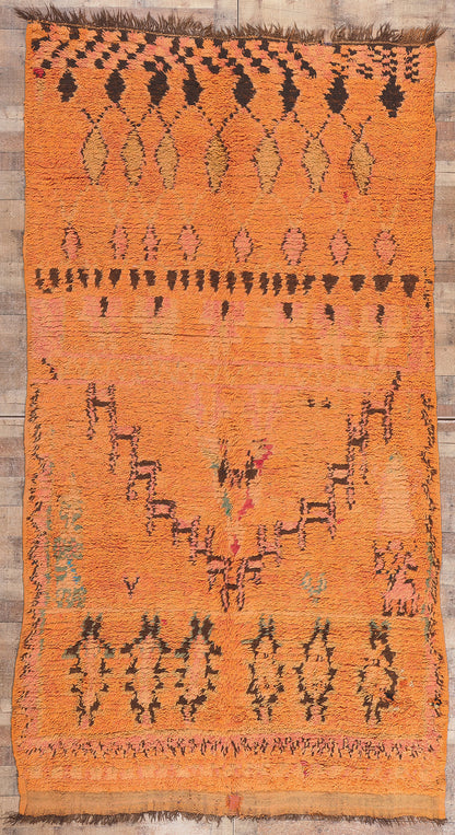 6 x 11 Vintage Orange Talsint Moroccan Rug 21000