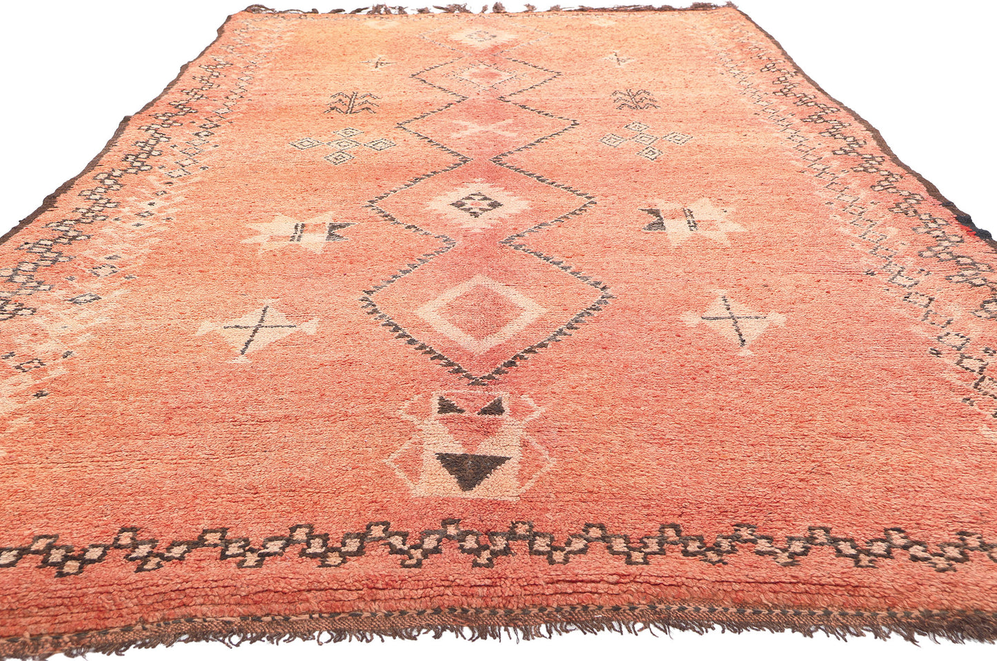 6 x 12 Vintage Orange Taznakht Moroccan Rug 20323