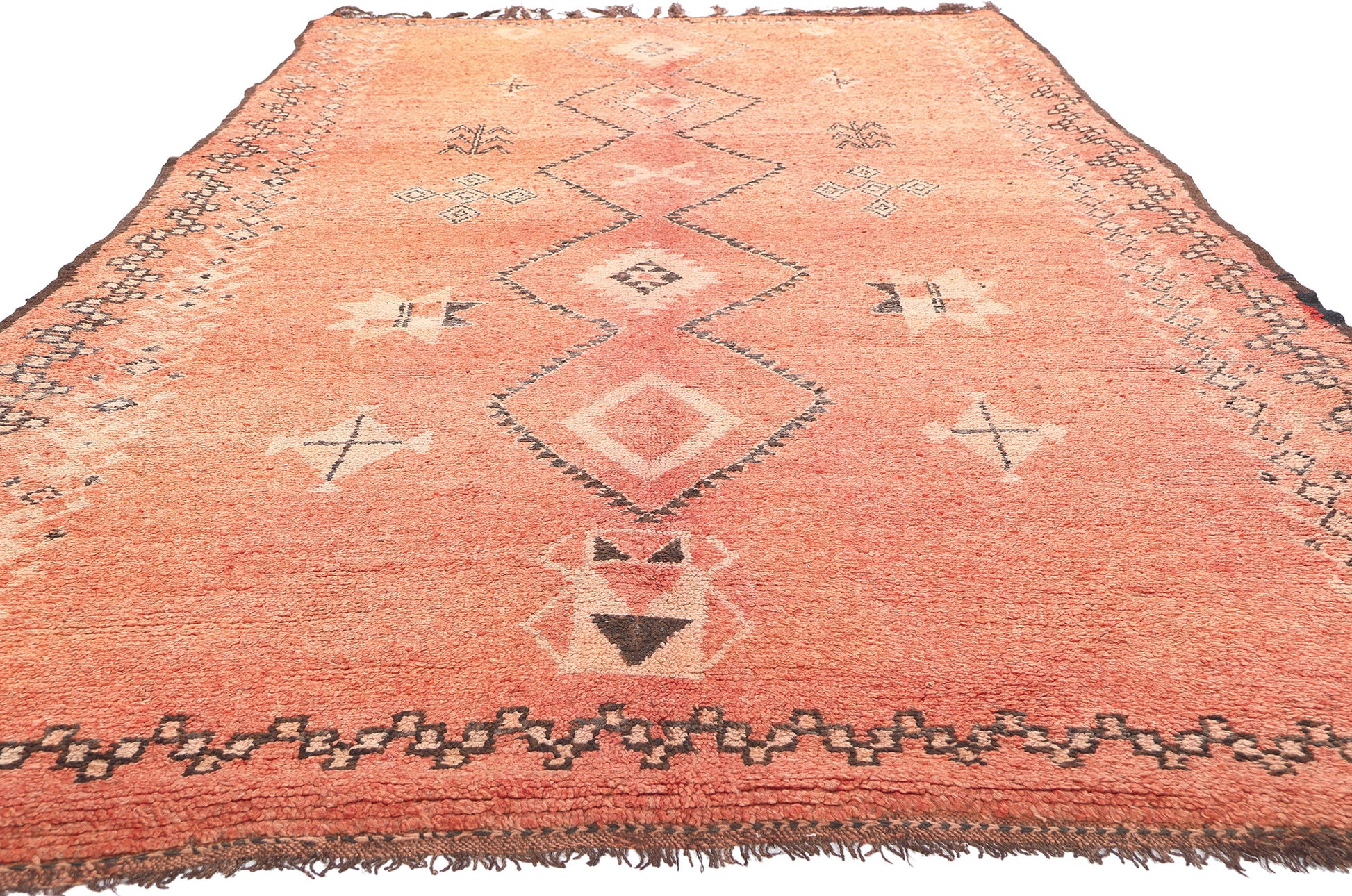 6 x 12 Vintage Orange Taznakht Moroccan Rug 20323