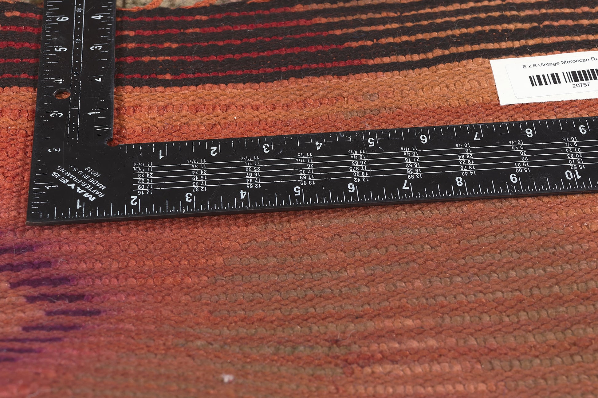 6 x 6 Vintage Pink Boujad Moroccan Rug 20757