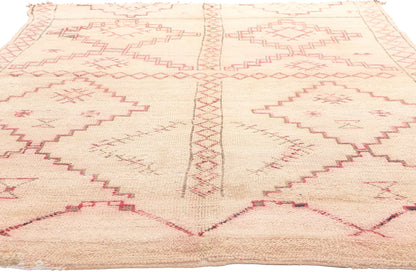 6 x 9 Vintage Neutral Moroccan Rug 20238