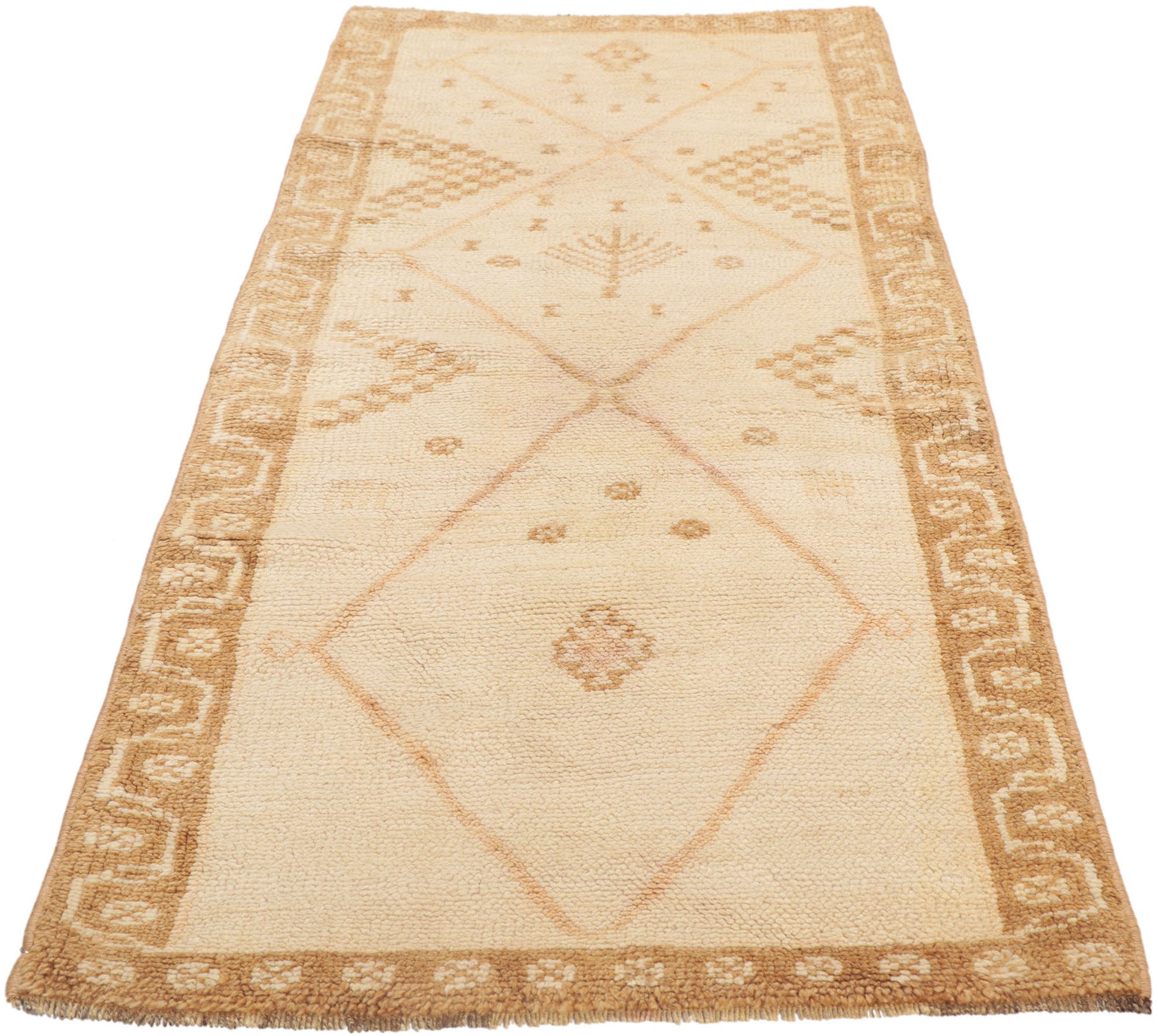 3 x 7 Vintage Turkish Oushak Rug 53700