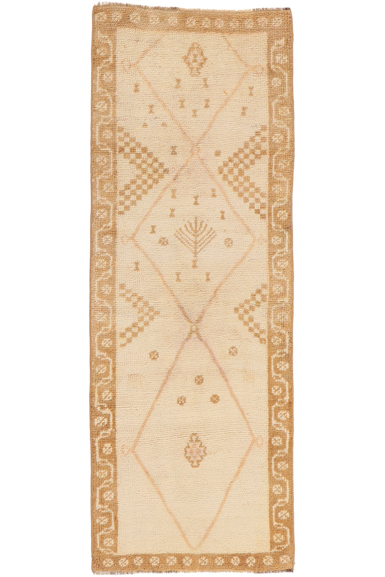 3 x 7 Vintage Turkish Oushak Rug 53700