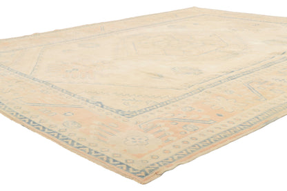 7 x 8 Vintage Turkish Oushak Rug 53706