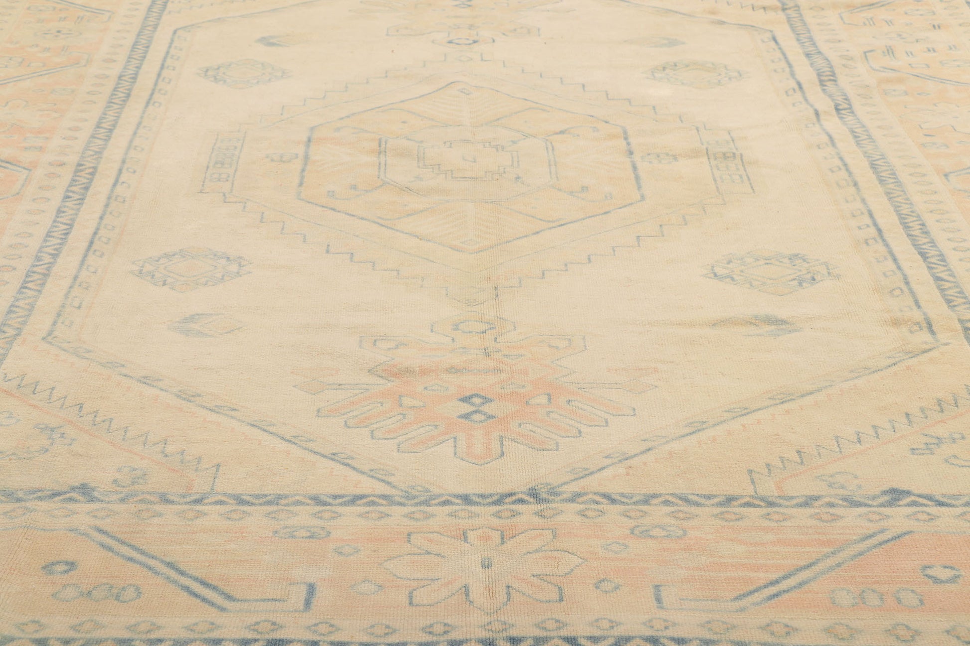 7 x 8 Vintage Turkish Oushak Rug 53706
