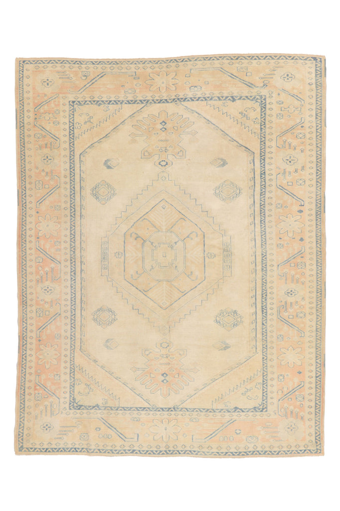 7 x 8 Vintage Turkish Oushak Rug 53706