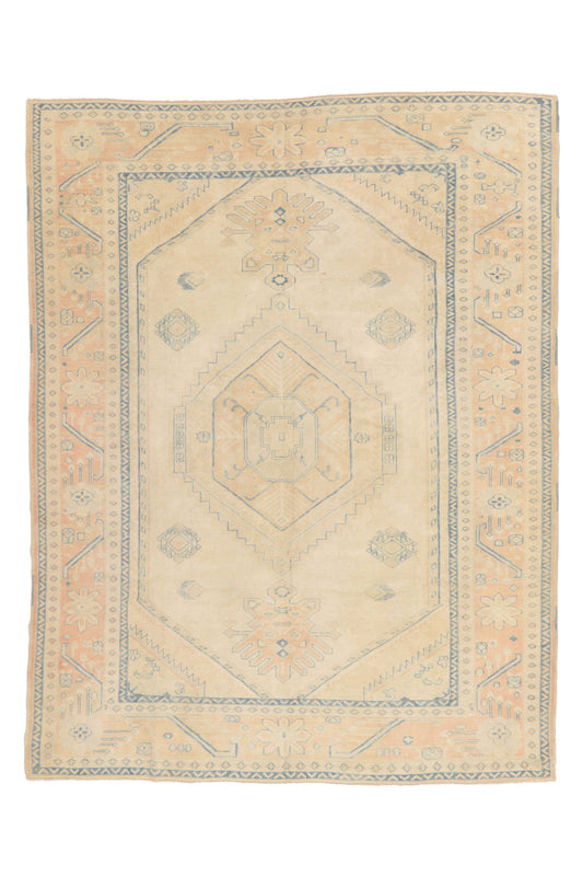 7 x 8 Vintage Turkish Oushak Rug 53706