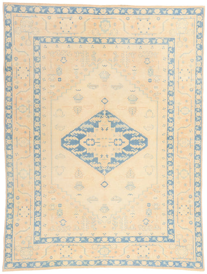 7 x 9 Vintage Peach Turkish Oushak Rug 53709