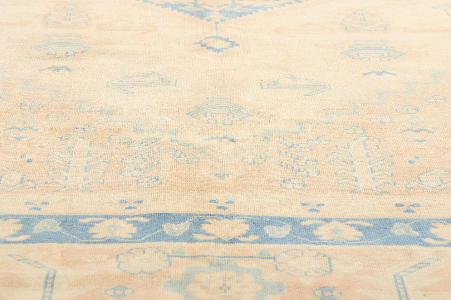 7 x 9 Vintage Peach Turkish Oushak Rug 53709