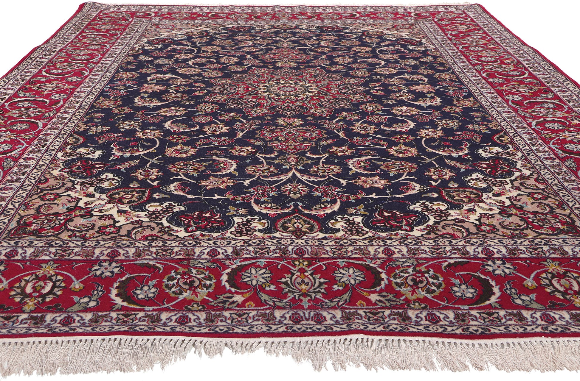 7 x 10 Vintage Persian Isfahan Rug 78670