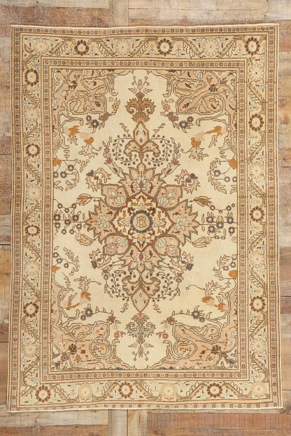 5 x 7 Vintage Neutral Turkish Sivas Rug 52133