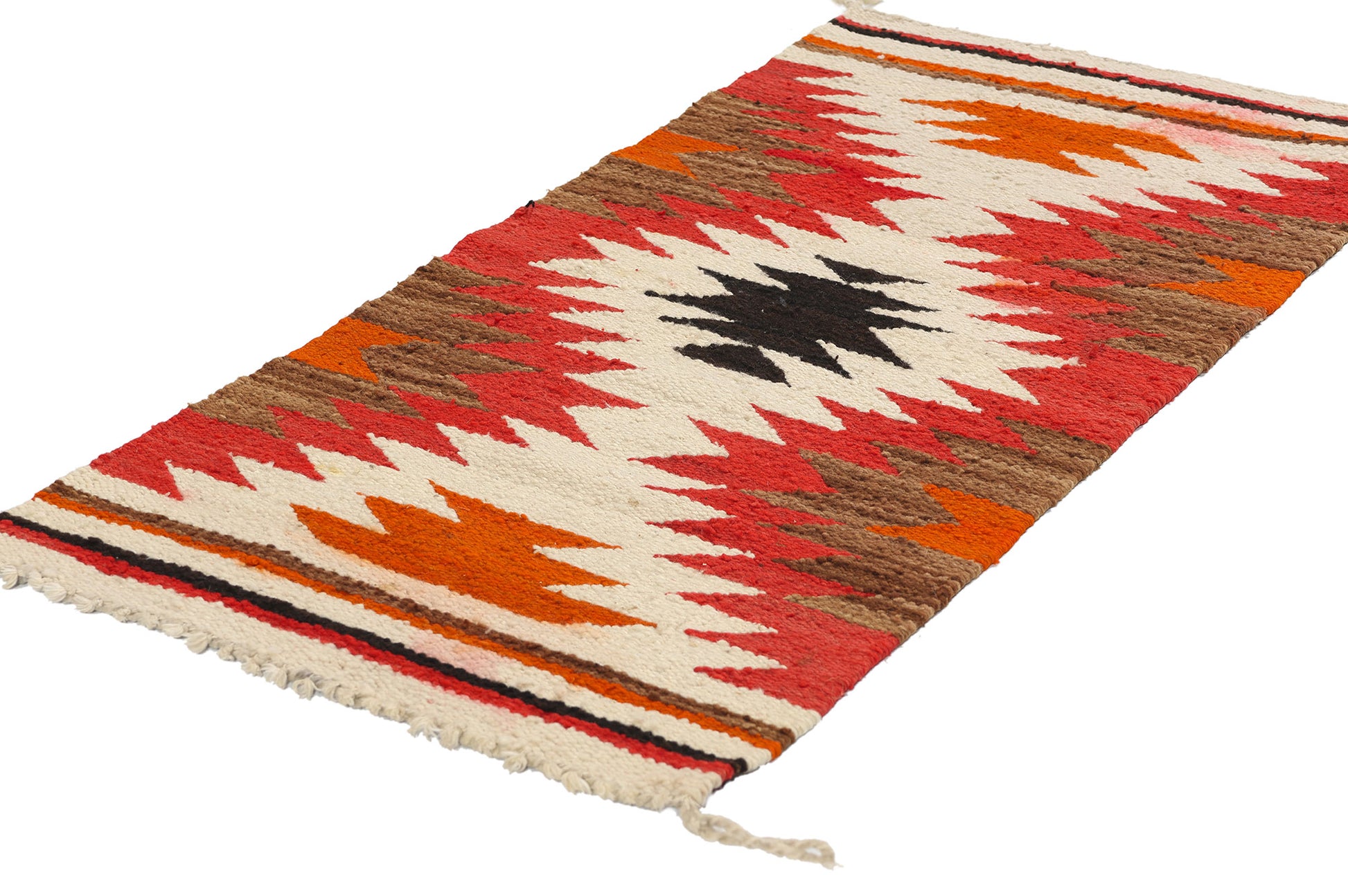 1 x 3 Vintage Ganado Navajo Rug 78802