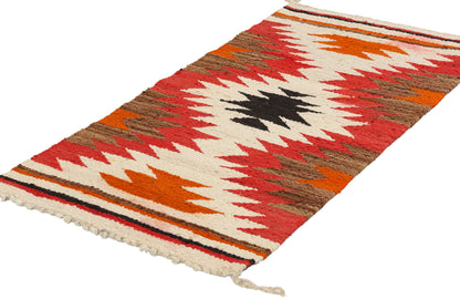 1 x 3 Vintage Ganado Navajo Rug 78802