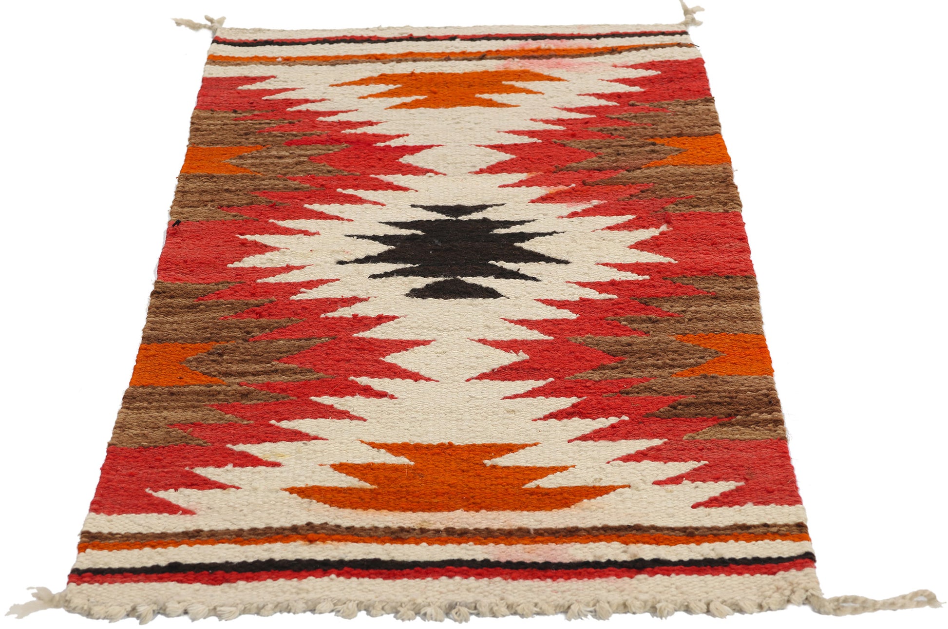 1 x 3 Vintage Ganado Navajo Rug 78802