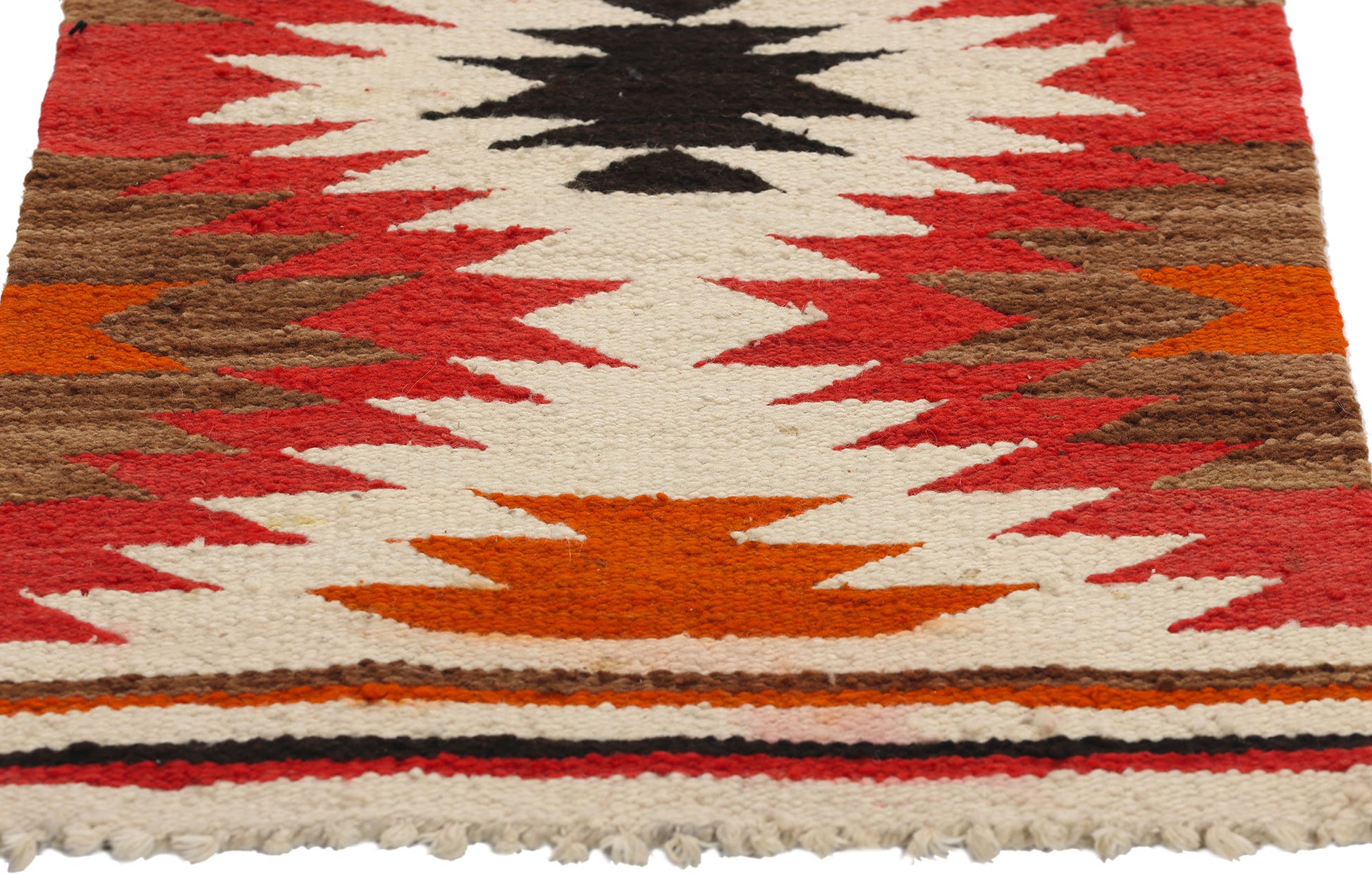 1 x 3 Vintage Ganado Navajo Rug 78802