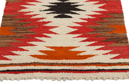 1 x 3 Vintage Ganado Navajo Rug 78802
