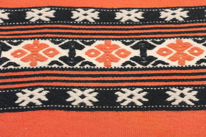 1 x 4 Vintage Orange Greek Kilim Rug 78797