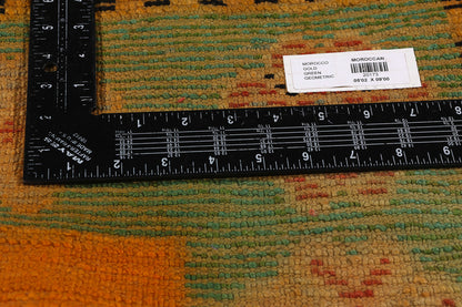 5 x 9 Vintage Orange Boujad Moroccan Rug 20173