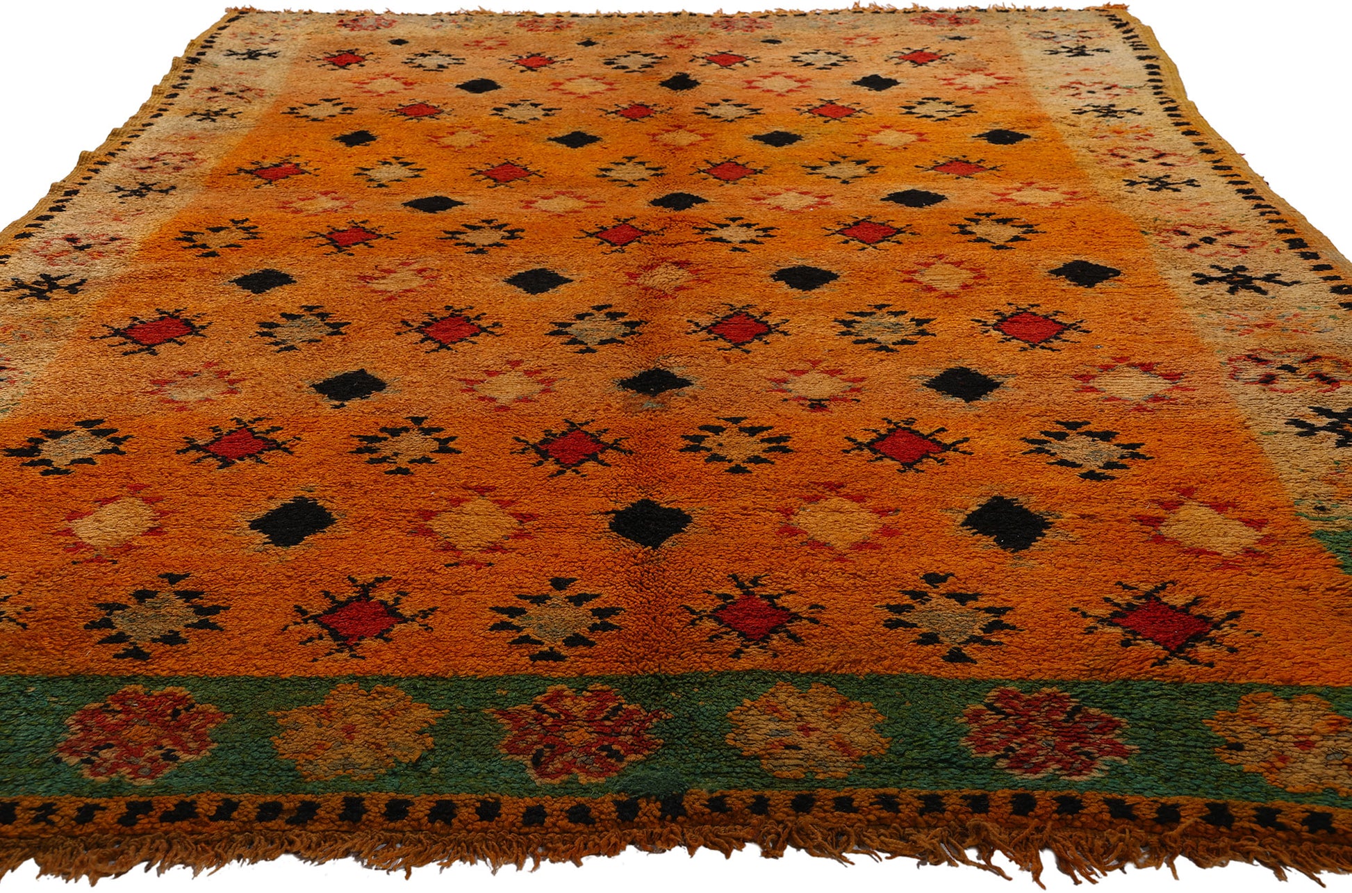 5 x 9 Vintage Orange Boujad Moroccan Rug 20173