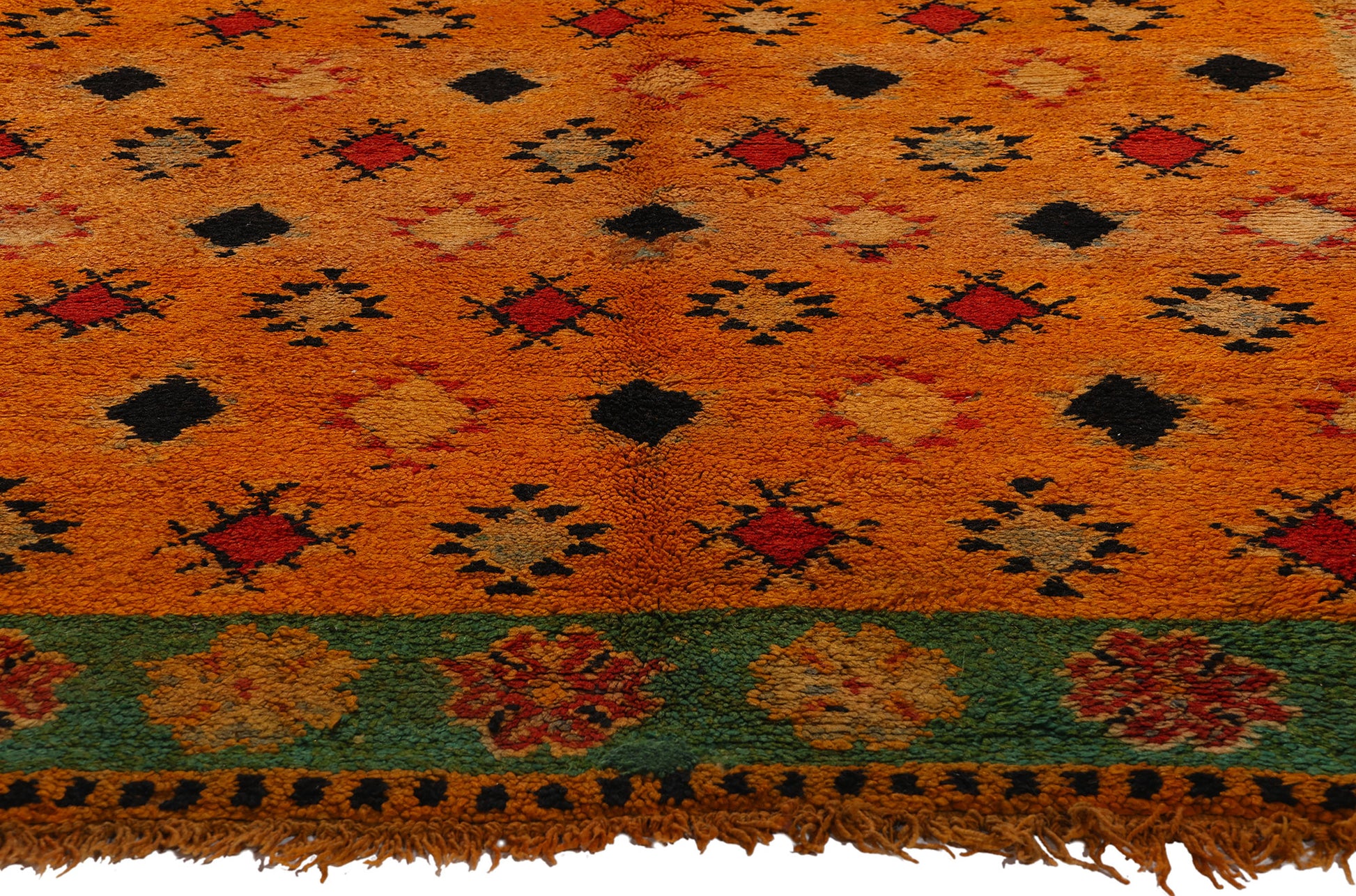 5 x 9 Vintage Orange Boujad Moroccan Rug 20173