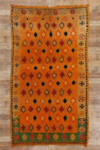 5 x 9 Vintage Orange Boujad Moroccan Rug 20173